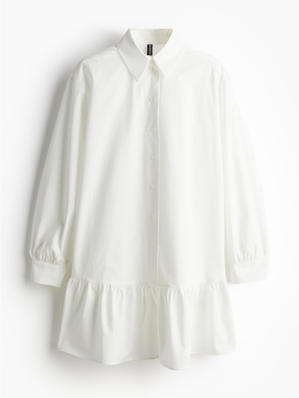 H&M White Mini Shirt Dress - Picture 1 of 6